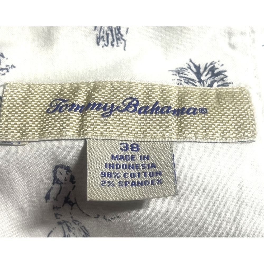 Tommy Bahama Boracay Chino Shorts Mens 38 Khaki Beige Stretch Cotton Marlin Logo - Picture 5 of 8
